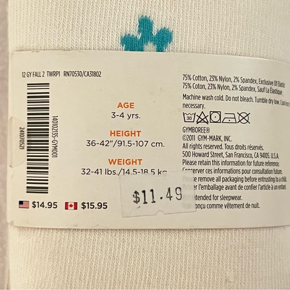 Gymboree Woodland Friends Flower Printed Tights - Picture 4 of 4